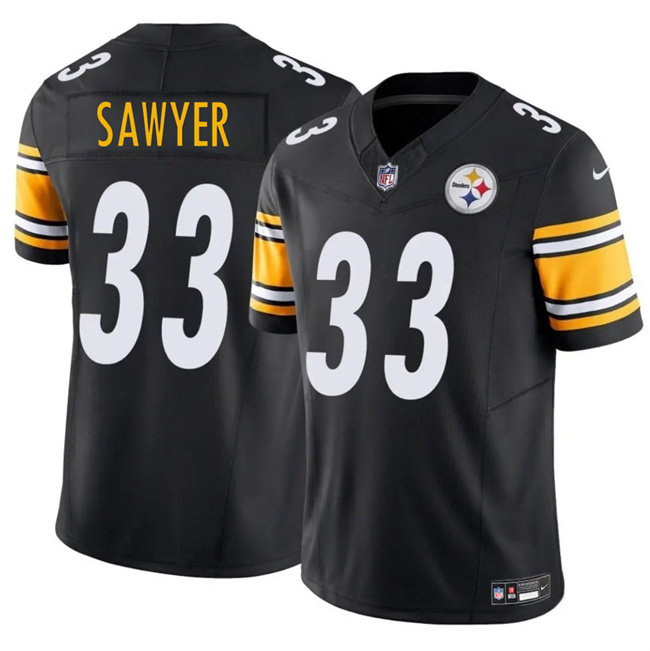 Pittsburgh Steelers #33 Jack Sawyer Black 2025 Draft F.U.S.E. Vapor Limited Football Stitched Jersey