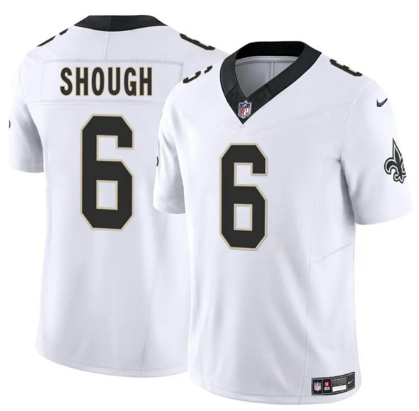 New Orleans Saints #6 Tyler Shough White 2025 Draft F.U.S.E. Vapor Limited Football Stitched Jersey