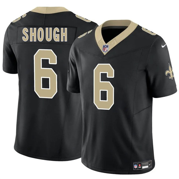 New Orleans Saints #6 Tyler Shough Black 2025 Draft F.U.S.E. Vapor Limited Football Stitched Jersey