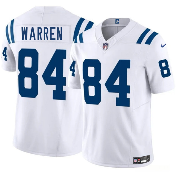 Indianapolis Colts #84 Tyler Warren White 2025 Draft F.U.S.E. Vapor Limited Football Stitched Jersey
