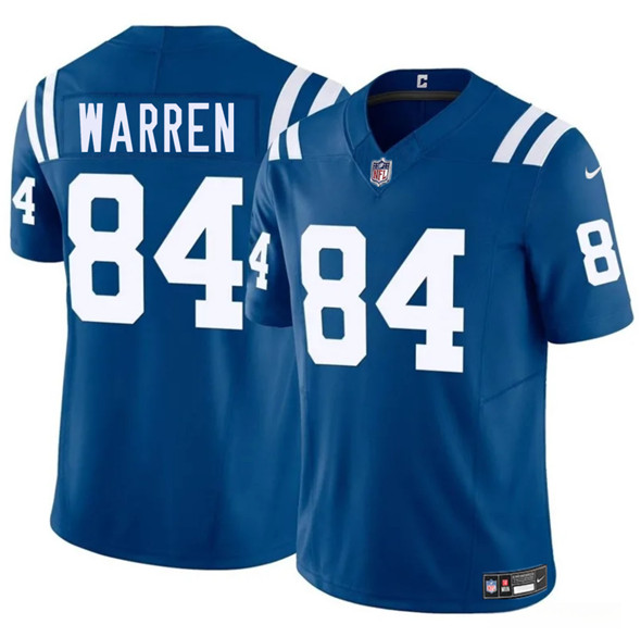 Indianapolis Colts #84 Tyler Warren Blue 2025 Draft F.U.S.E. Vapor Limited Football Stitched Jersey