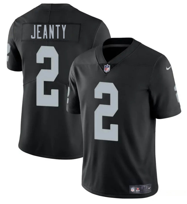 Las Vegas Raiders #2 Ashton Jeanty Black 2025 Draft Vapor Untouchable Limited Football Stitched Jersey