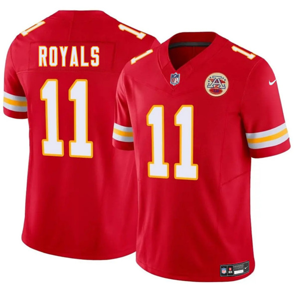 Kansas City Chiefs #11 Jalen Royals Red 2025 Draft F.U.S.E. Vapor Untouchable Limited Football Stitched Jersey