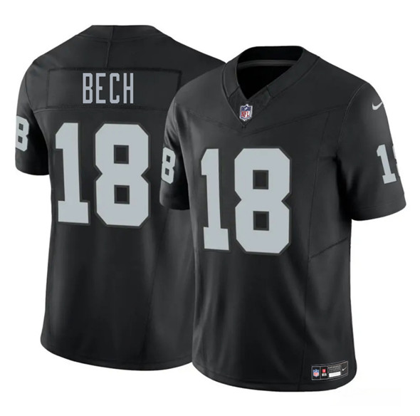 Las Vegas Raiders #18 Jack Bech Black 2025 Draft F.U.S.E. Vapor Untouchable Football Stitched Jersey