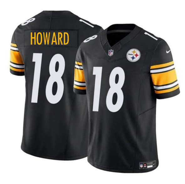 Pittsburgh Steelers #18 Will Howard Black 2025 Draft F.U.S.E. Vapor Limited Football Stitched Jersey