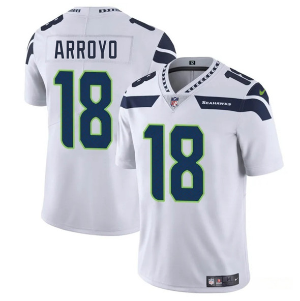Seattle Seahawks #18 Elijah Arroyo White 2025 Draft Vapor Limited Football Stitched Jersey