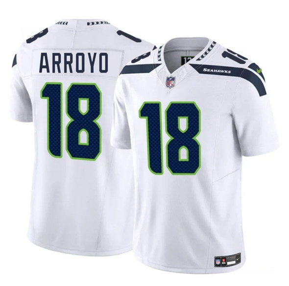 Seattle Seahawks #18 Elijah Arroyo White 2025 Draft F.U.S.E. Vapor Limited Football Stitched Jersey