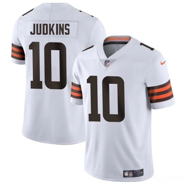 Cleveland Browns #10 Quinshon Judkins White 2025 Vapor Limited Football Stitched Jersey
