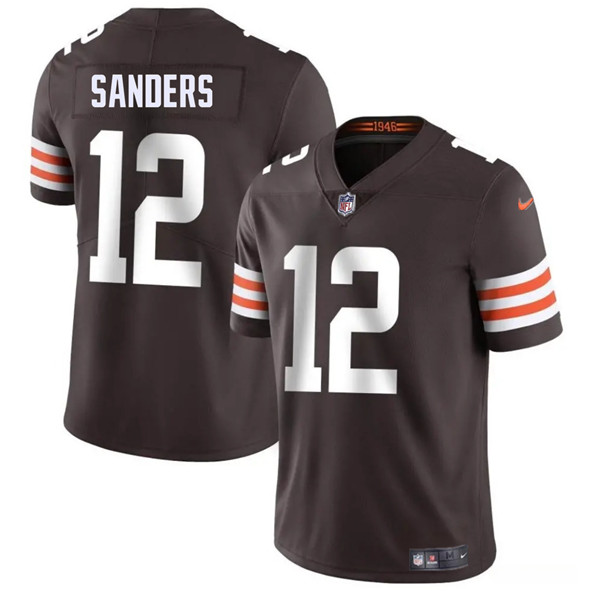 Cleveland Browns #12 Shedeur Sanders Brown 2025 Vapor Limited Football Stitched Jersey