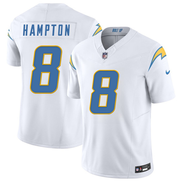 Los Angeles Chargers #8 Omarion Hampton White 2025 F.U.S.E. Vapor Limited Football Stitched Jersey