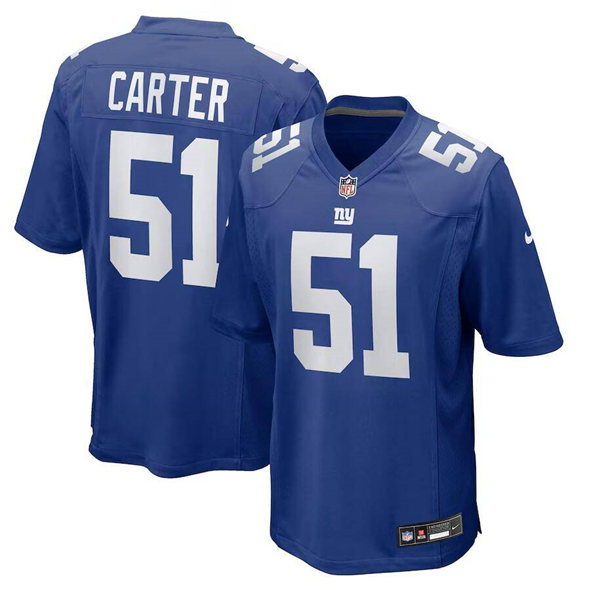 New York Giants #51 Abdul Carter Royal 2025 First Round Pick Football Stitched Game Jersey