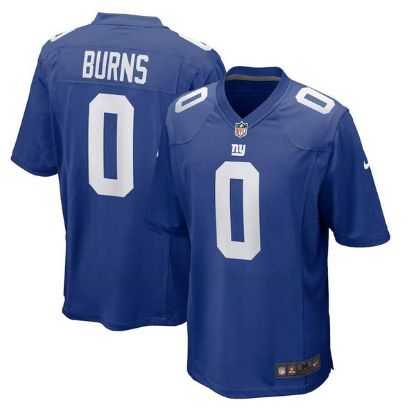 New York Giants #0 Brian Burns Royal 2025 Football Stitched Game Jersey