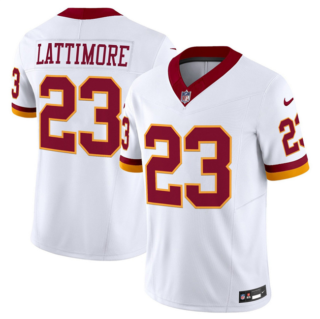 Washington Commanders #23 Marshon Lattimore White 2025 F.U.S.E. Throwback Vapor Limited Football Stitched Jersey