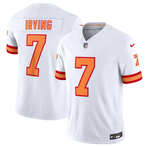 Tampa Bay Buccaneers #7 Bucky Irving White 2025 F.U.S.E. Vapor Limited Football Stitched Jersey Tampa Bay Buccaneers #7 Bucky Irving White 2025 F.U.S.E. Vapor Limited Football Stitched Jersey