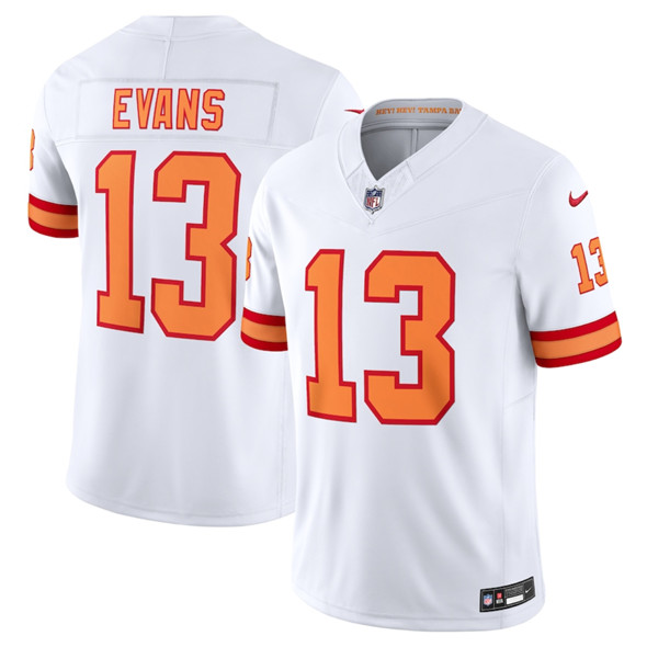 Tampa Bay Buccaneers #13 Mike Evans White 2025 F.U.S.E. Vapor Limited Football Stitched Jersey Tampa Bay Buccaneers #13 Mike Evans White 2025 F.U.S.E. Vapor Limited Football Stitched Jersey