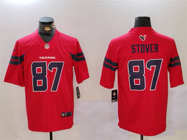 Houston Texans #87 Cade Stover Red Vapor Untouchable Football Stitched Jersey