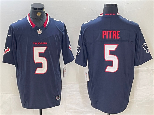 Houston Texans #5 Jalen Pitre Navy F.U.S.E. Vapor Limited Football Stitched Jersey