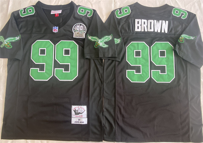 Philadelphia Eagles #99 Jerome Brown Black Throwback Stitched Football Jersey