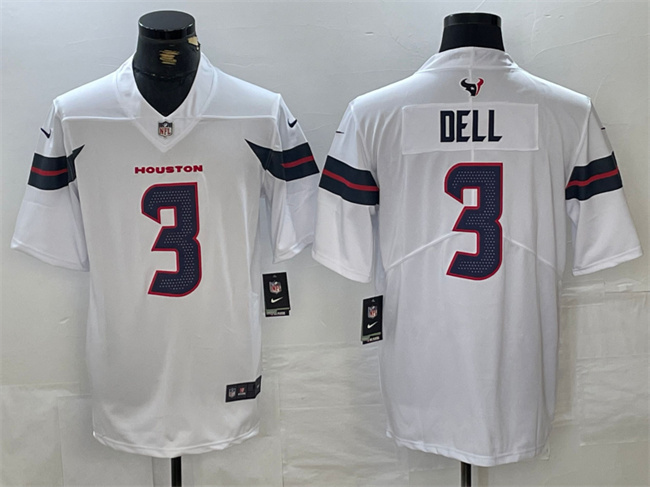 Houston Texans #3 Tank Dell White Vapor Untouchable Stitched Football Jersey