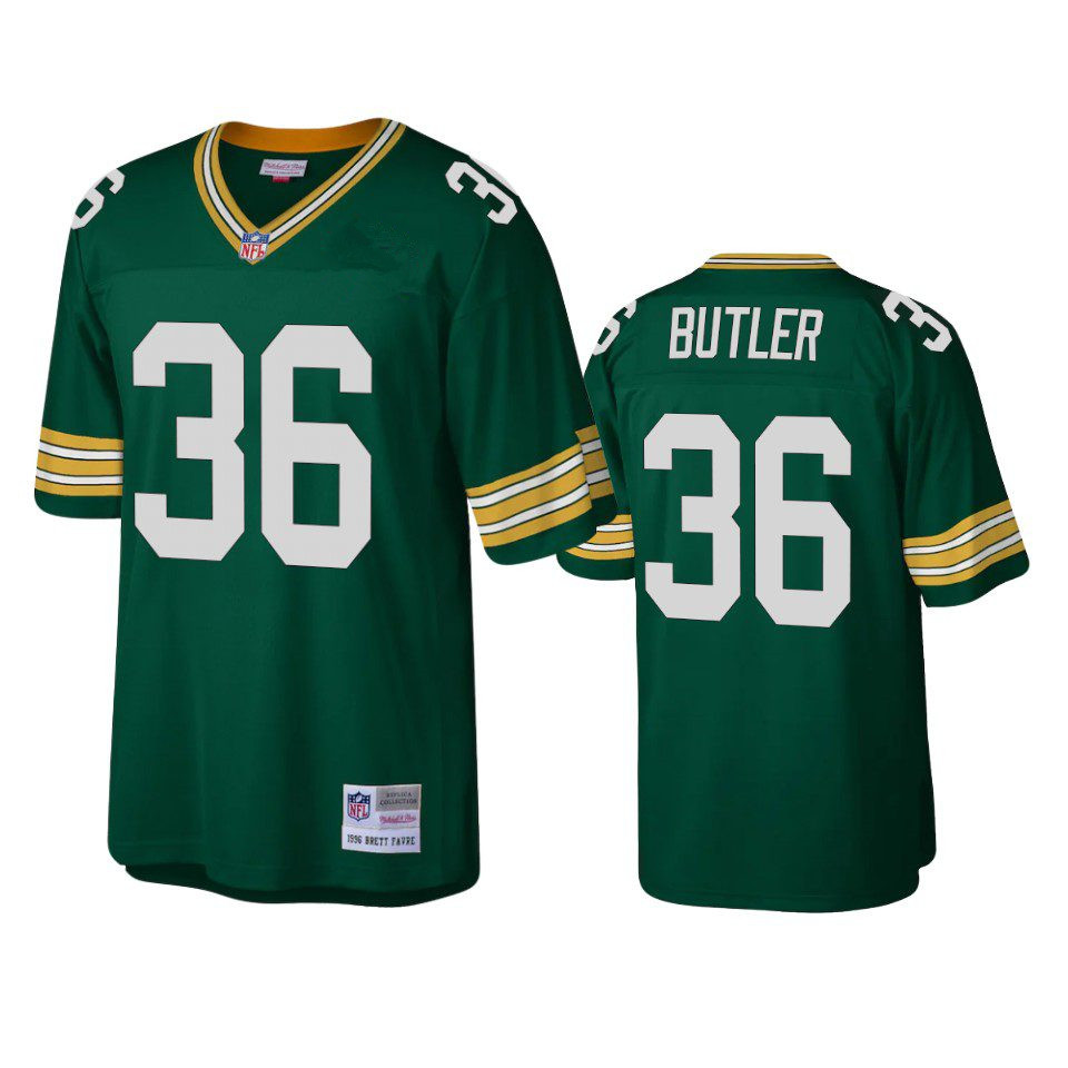 Green Bay Packers #36 LeRoy Butler Mitchell & Ness 1996 Throwback Green Jersey