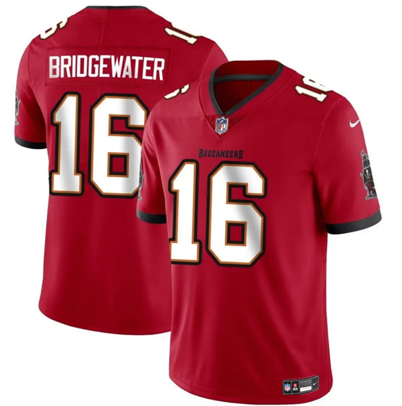 Tampa Bay Buccaneers #16 Teddy Bridgewater Red Vapor Limited Football Stitched Jersey Tampa Bay Buccaneers #16 Teddy Bridgewater Red Vapor Limited Football Stitched Jersey