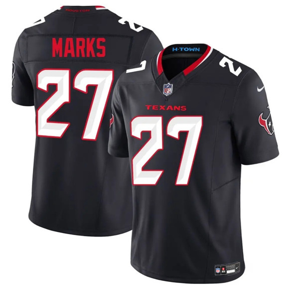 Houston Texans #27 Woody Marks Navy 2025 F.U.S.E. Vapor Limited Football Stitched Jersey