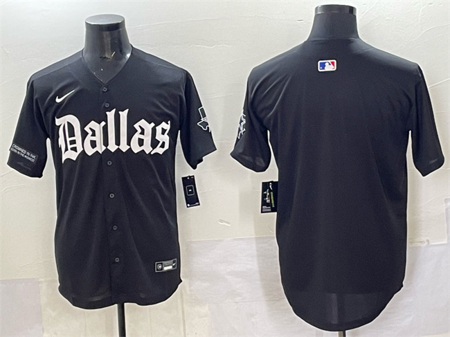 Dallas Cowboys Blank Black 'Gothic Lone Star Edition' Limited Stitched Baseball Jersey