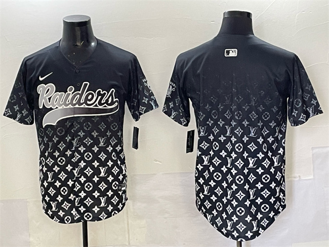 Las Vegas Raiders Blank Black Limited Stitched Baseball Jersey Las Vegas Raiders Blank Black Limited Stitched Baseball Jersey