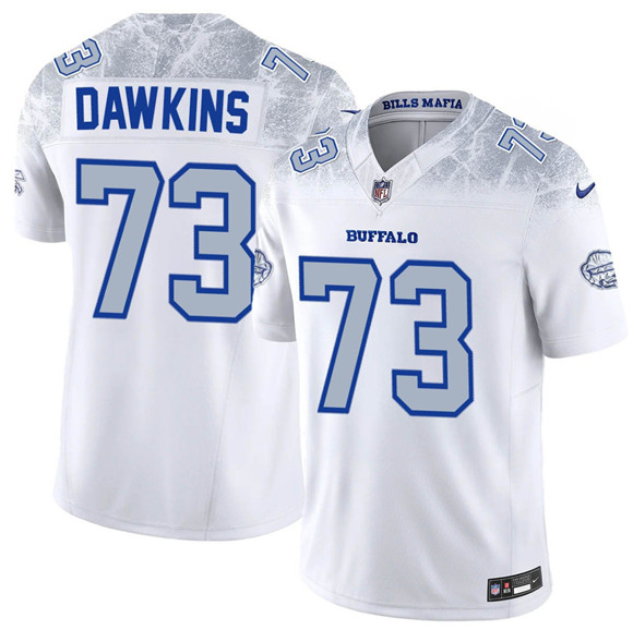 Buffalo Bills #73 Dion Dawkins White 2025 F.U.S.E. "Rivalries" Vapor Limited Football Stitched Jersey