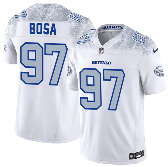 Buffalo Bills #97 Joey Bosa White 2025 F.U.S.E. "Rivalries" Vapor Limited Football Stitched Jersey