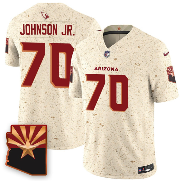 Arizona Cardinals #70 Paris Johnson Jr. 2025 F.U.S.E. "Rivalries" Vapor Untouchable Limited Football Stitched Jersey