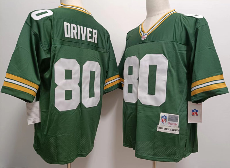 Green Bay Packers #80 Donald Driver Mitchell & Ness Retired Player Green Jersey