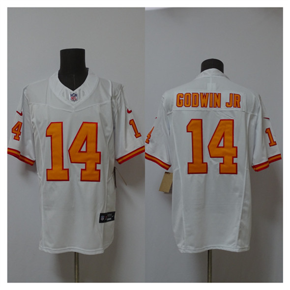 Tampa Bay Buccaneers #14 Chris Godwin Jr. White 2025 F.U.S.E. Vapor Limited Football Stitched Jersey Tampa Bay Buccaneers #14 Chris Godwin Jr. White 2025 F.U.S.E. Vapor Limited Football Stitched Jersey