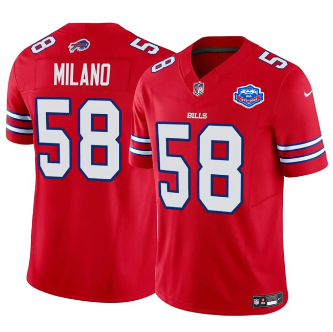 Buffalo Bills #58 Matt Milano Red 2025 F.U.S.E. With Farewell Patch Vapor Untouchable Limited Football Stitched Jersey