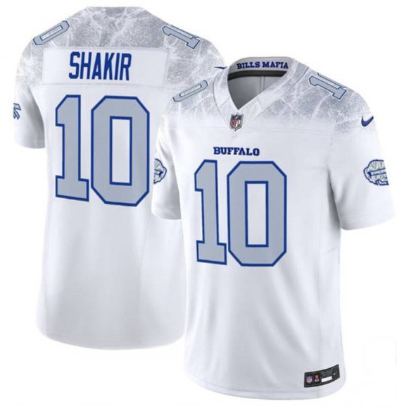 Buffalo Bills #10 Khalil Shakir White 2025 F.U.S.E. ??Rivalries?? Vapor Limited Football Stitched Jersey