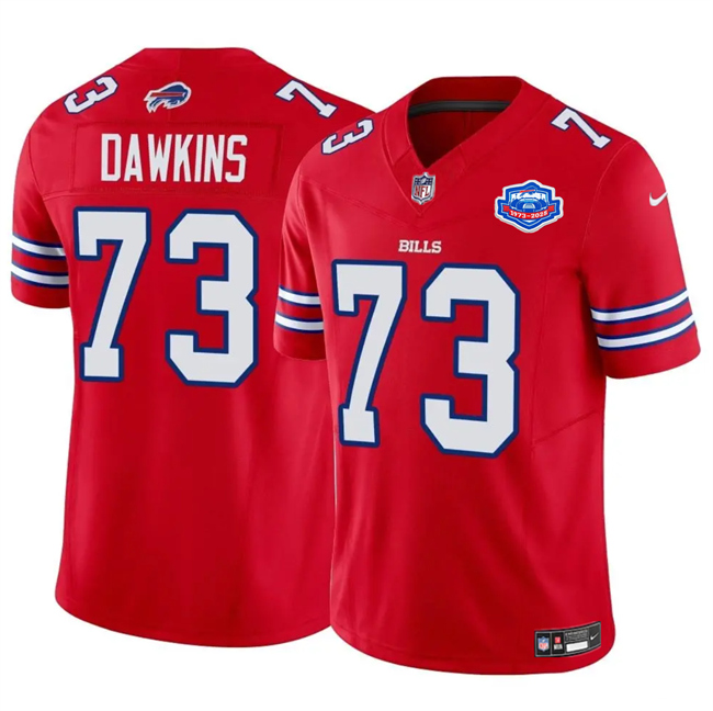 Buffalo Bills #73 Dion Dawkins Red 2025 F.U.S.E. With Farewell Patch Vapor Untouchable Limited Football Stitched Jersey