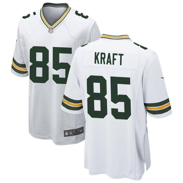 Green Bay Packers #85 Tucker Kraft White Football Stitched Game Jersey