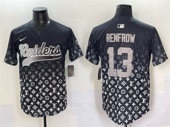 Las Vegas Raiders #13 Hunter Renfrow Black Limited Stitched Baseball Jersey