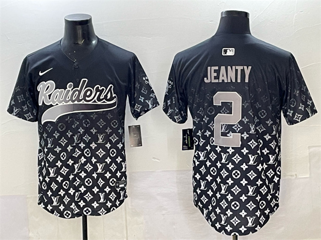 Las Vegas Raiders #2 Ashton Jeanty Black Limited Stitched Baseball Jersey Las Vegas Raiders #2 Ashton Jeanty Black Limited Stitched Baseball Jersey