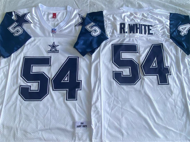 Dallas Cowboys #54 Randy White White Throwback Stitched Football Jersey
