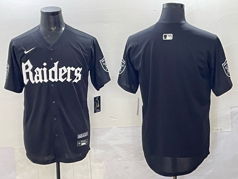 Las Vegas Raiders Blank Black 'Gothic Sin City Shadows Edition' Vapor Limited Stitched Baseball Jersey Las Vegas Raiders Blank Black 'Gothic Sin City Shadows Edition' Vapor Limited Stitched Baseball Jersey
