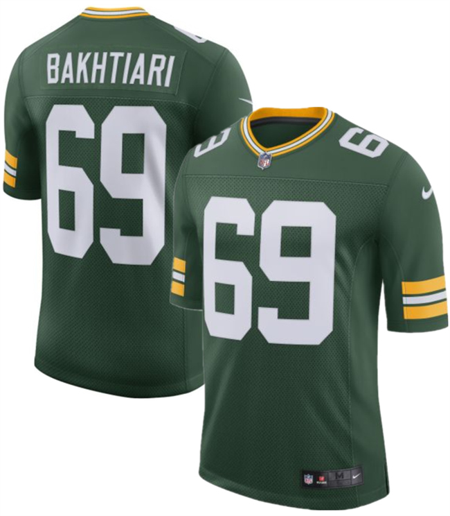 Green Bay Packers #69 David Bakhtiari Green 2025 Vapor Untouchable Limited Football Stitched Jersey