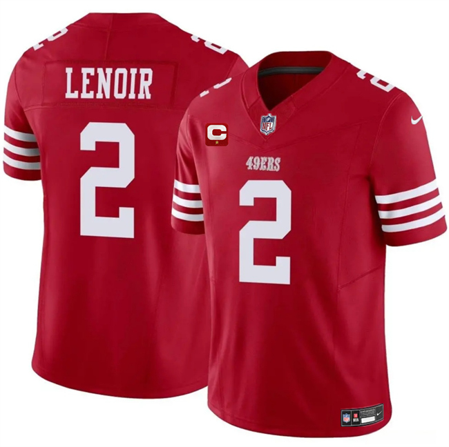 San Francisco 49ers #2 Deommodore Lenoir Red 2025 F.U.S.E. With 1-Star C Patch Vapor Untouchable Limited Stitched Football Jersey San Francisco 49ers #2 Deommodore Lenoir Red 2025 F.U.S.E. With 1-Star C Patch Vapor Untouchable Limited Stitched Football Jersey