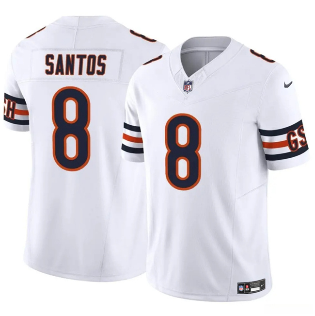 Chicago Bears #8 Cairo Santos White 2025 F.U.S.E. Vapor Untouchable Limited Stitched Football Jersey