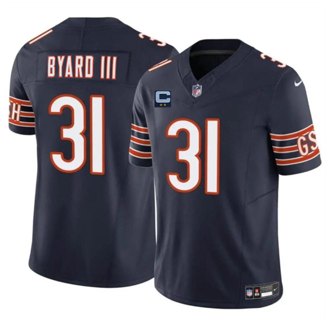 Chicago Bears #31 Kevin Byard III Navy 2025 F.U.S.E. With 2-Star C Patch Vapor Untouchable Limited Stitched Football Jersey