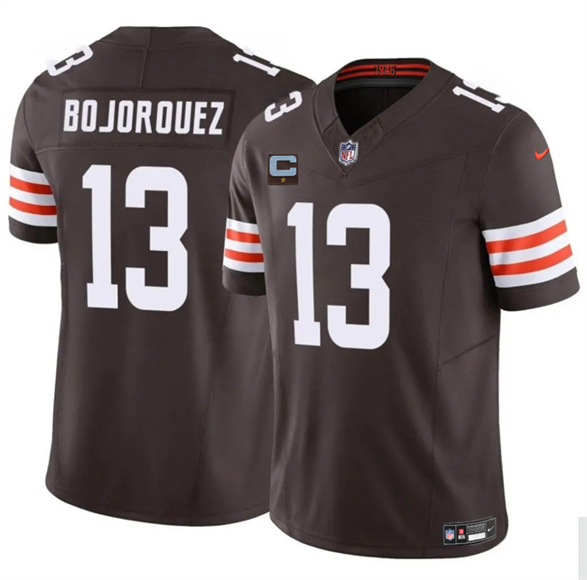 Cleveland Browns #13 Corey Bojorquez Brown 2025 F.U.S.E. With 1-Star C Patch Vapor Limited Stitched Football Jersey