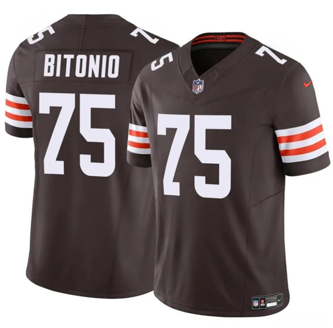 Cleveland Browns #75 Joel Bitonio Brown F.U.S.E. Vapor Limited Stitched Football Jersey