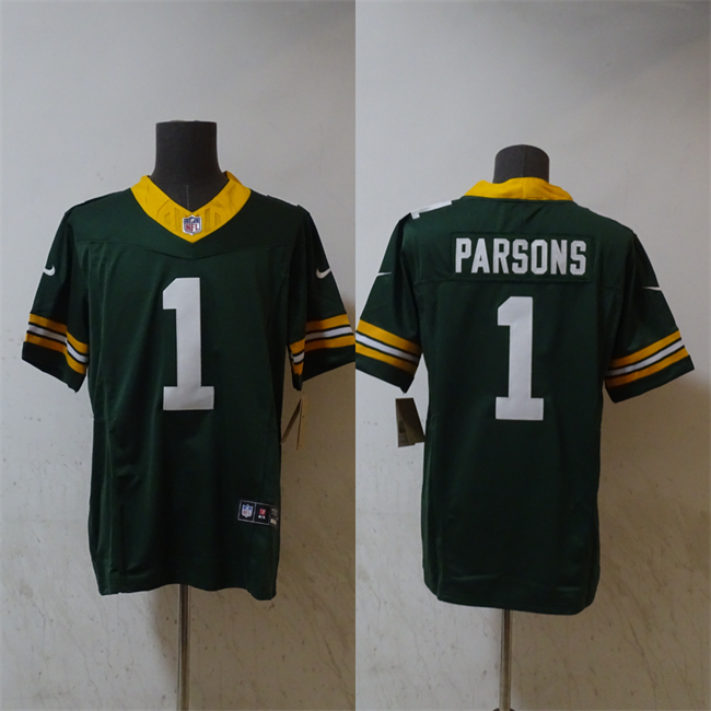 Green Bay Packers #1 Micah Parsons Green Vapor 2025 F.U.S.E. Limited Stitched Football Jersey