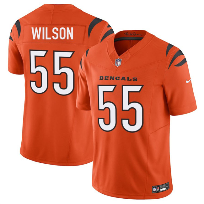Cincinnati Bengals #55 Logan Wilson Orange 2025 F.U.S.E. Vapor Untouchable Limited Stitched Football Jersey
