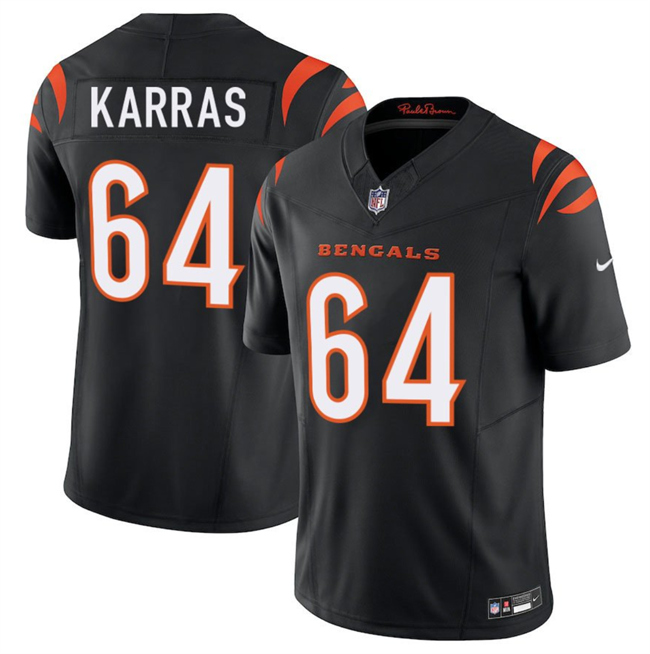 Cincinnati Bengals #64 Ted Karras Black 2025 F.U.S.E. Vapor Untouchable Limited Stitched Football Jersey